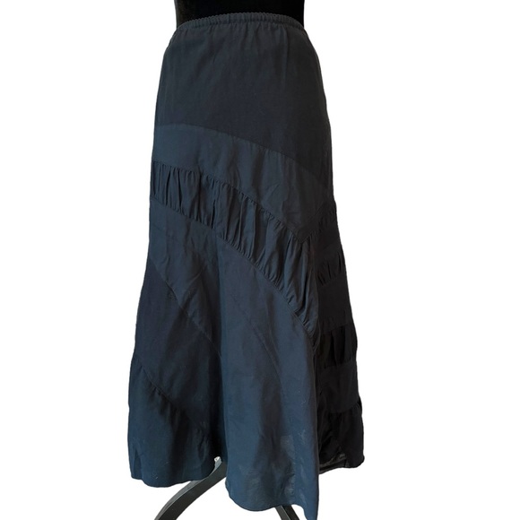 Bleu Bayou Black Boho Maxi Skirt Size Small - Picture 6 of 7